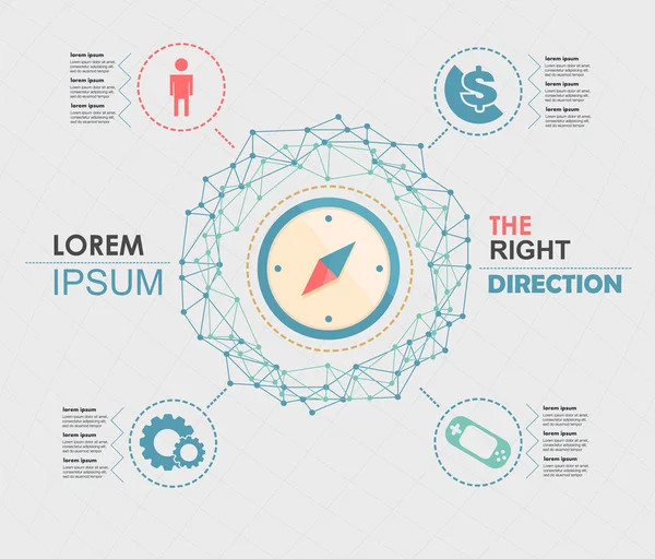 Plantilla de diseño vectorial conceptual. elemento de infografía — Archivo Imágenes Vectoriales