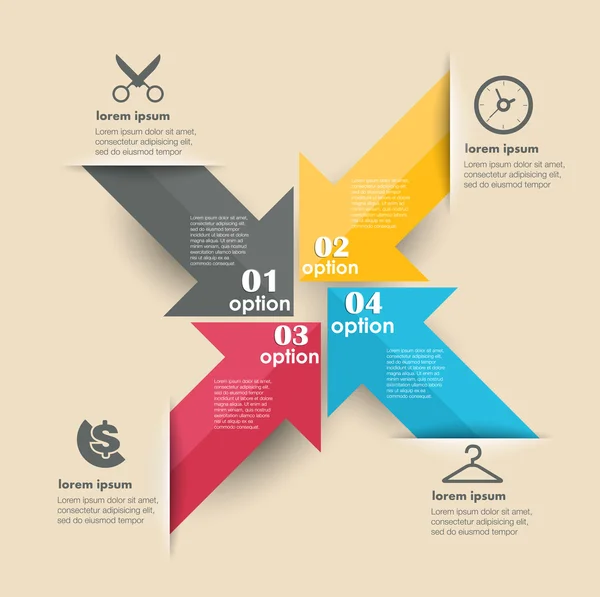 Plantilla de diseño vectorial conceptual. elemento de infografía — Archivo Imágenes Vectoriales