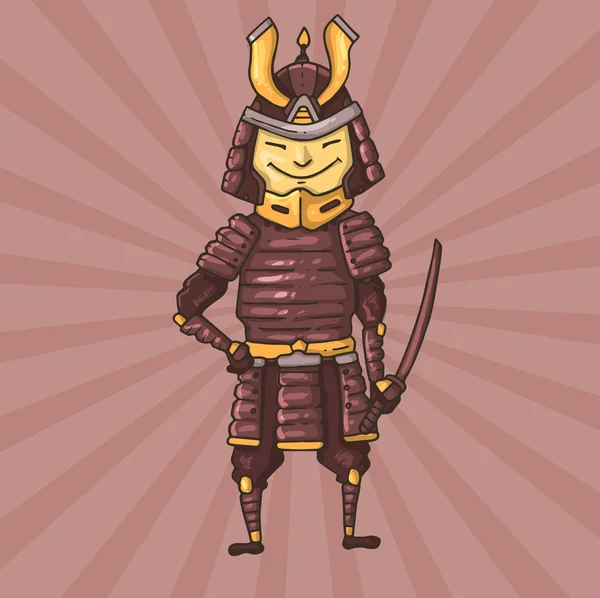 Хитрый самурай — стоковый вектор