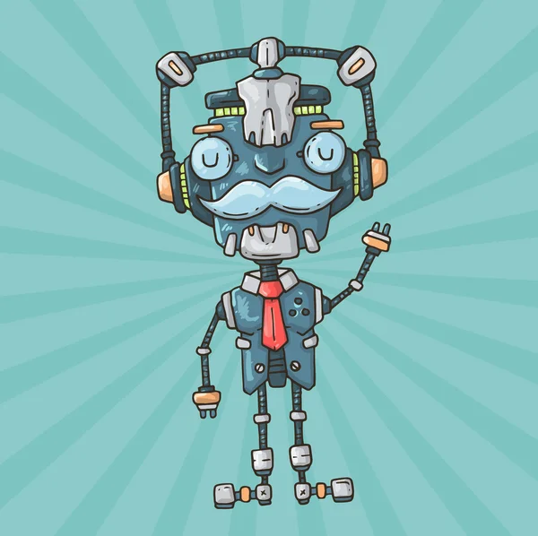 Profesör robot — Stok Vektör
