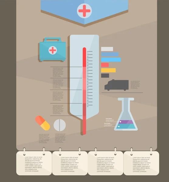 インフォ グラフィック。医学 — ストックベクタ