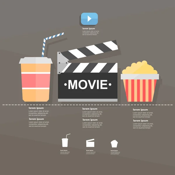 Movie. infographic — Stock Vector