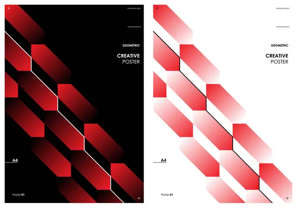 ビジネスデザイン年次報告書 編集可能な最小限のバナーテンプレートのセット 会社概要のカバーページ 左側のカバープレゼンテーション 創造的な幾何学的なレイアウト ベクトル抽象幾何学的背景 — ストックベクタ