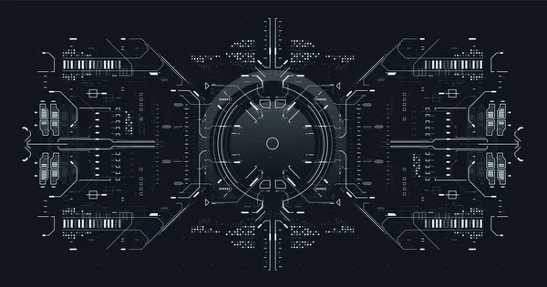 Cyberpunk Sky Illusztráció Sci Koncepció Tervezés Futurisztikus Absztrakt Technológia Sablon — Stock Vector