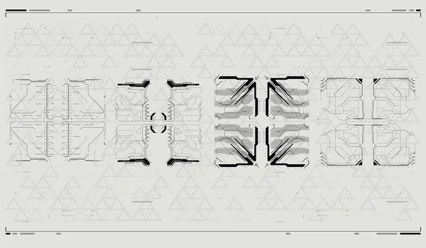 Futuristische Hud Rahmen Vektorillustration Hud Konzept Design Der Science Fiction — Stockvektor