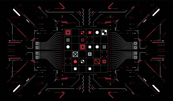 Футуристический Дисплей Высокотехнологичная Рамка Интерфейс Пользователя Hud Футуристическая Технология Поднимите — стоковый вектор