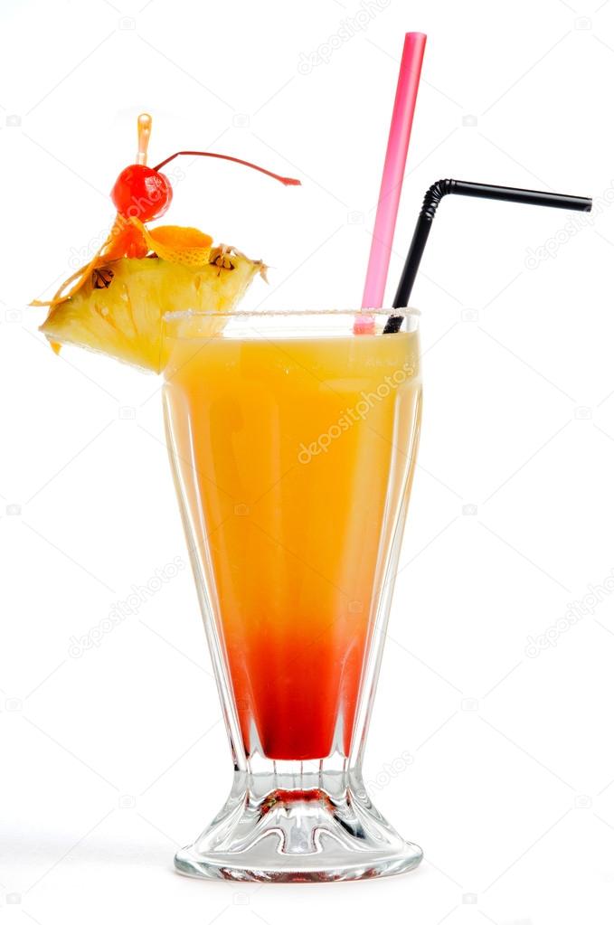 Orange red cocktail