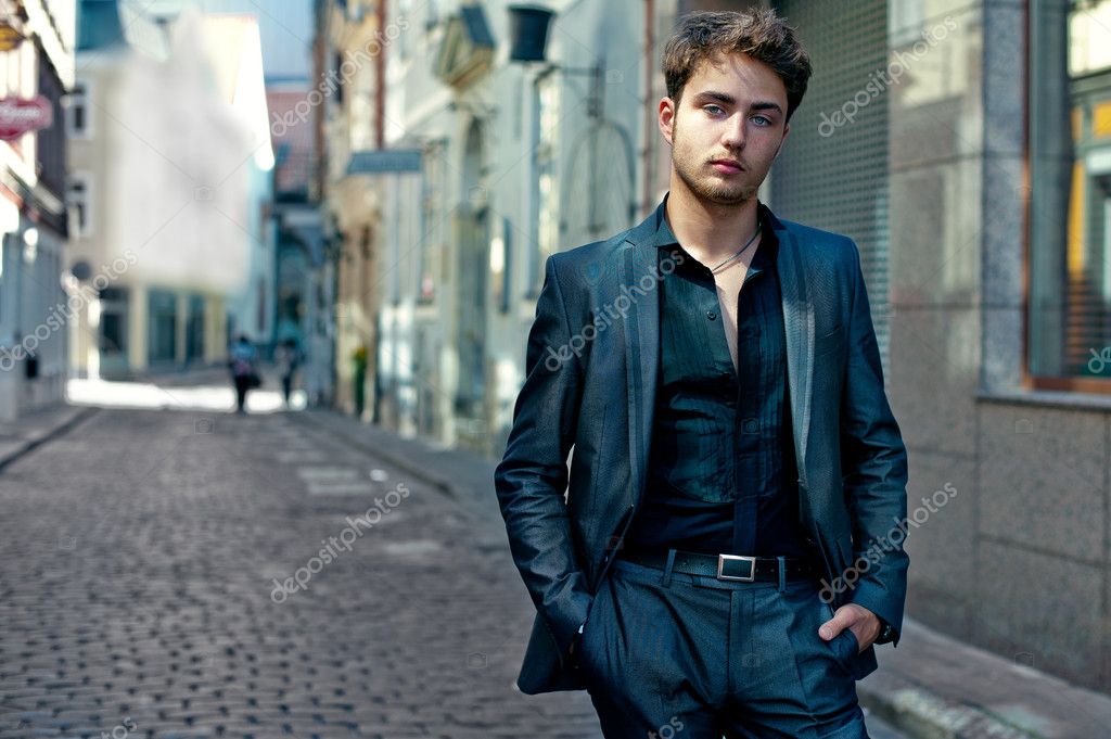 Street handsome glamour outdoor