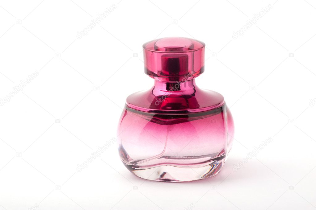 Perfume bottle isolated over a white background.