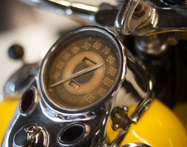 yumuşak odak, hız göstergesi, vintage motosiklet