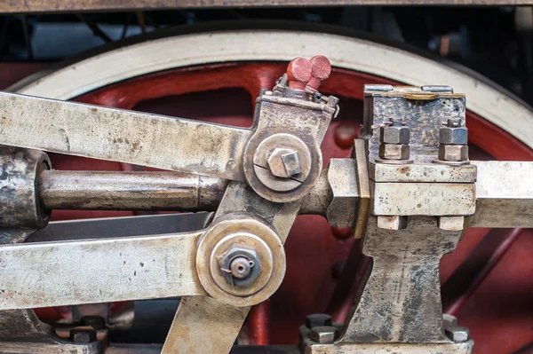 Detalles de una vieja locomotora de vapor — Foto de Stock