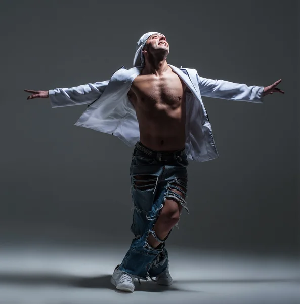 Breakdancer in een studio — Stockfoto