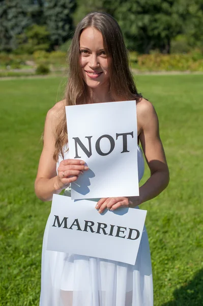 Ragazza non è sposata — Foto Stock