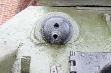 makineli tüfek gunner-telsiz operatörü bir Sovyet tank t-34 üzerinde