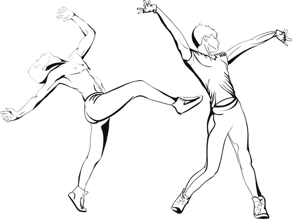 Figuras bailando — Archivo Imágenes Vectoriales