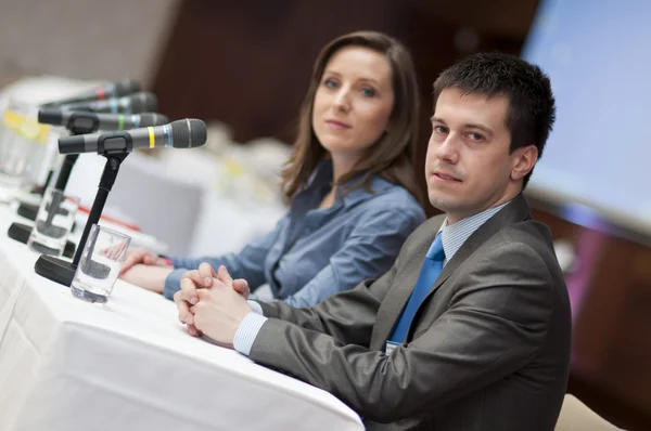 Business conference speakers — Stock Photo, Image