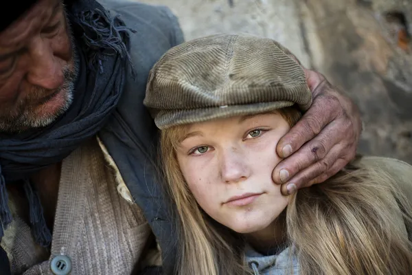 Žebráci na ulici — Stock fotografie