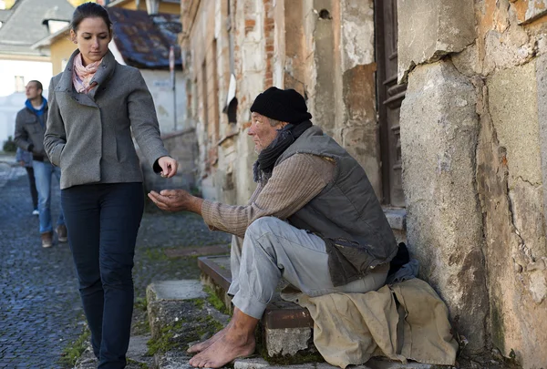 Homeless beggar — 스톡 사진