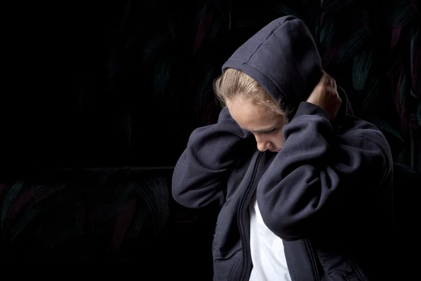 Triste adolescente — Foto de Stock