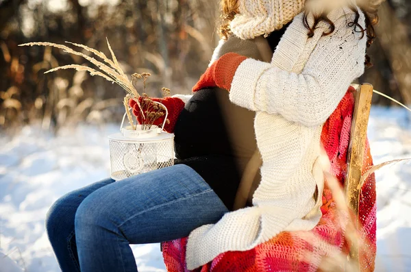 Vintern graviditet — Stockfoto
