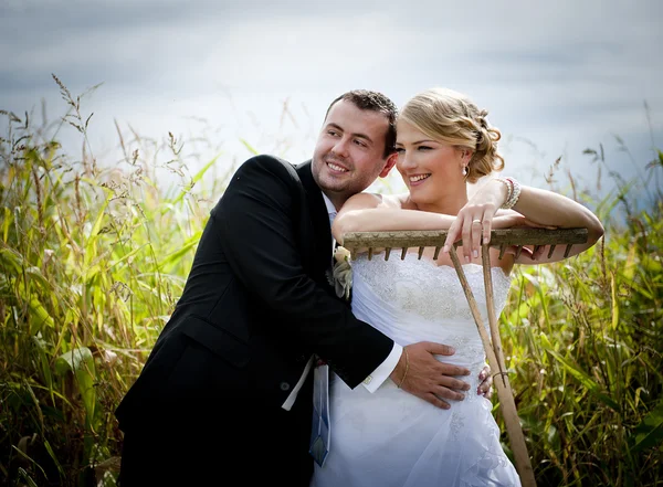 Hochzeit im Freien Porträts — Stockfoto