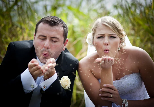 Hochzeit im Freien Porträts — Stockfoto