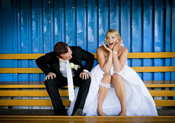 Boda retratos al aire libre — Foto de Stock