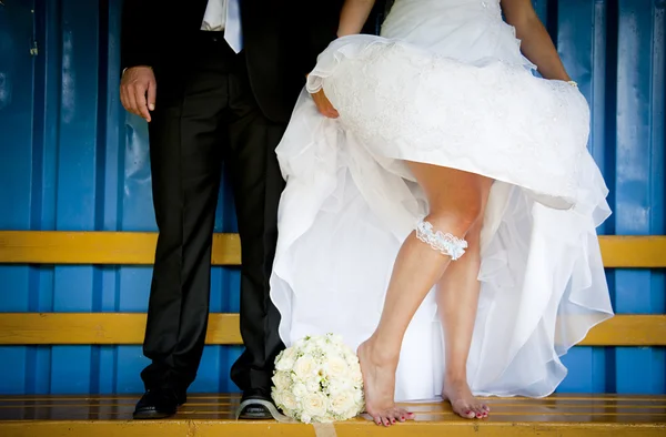 Hochzeit im Freien Porträts — Stockfoto