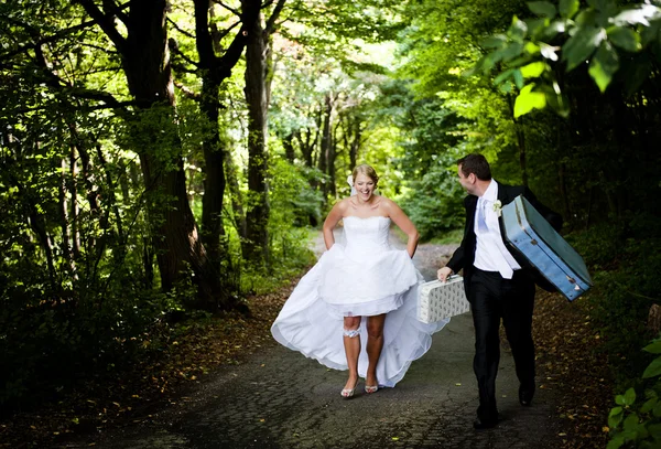 Hochzeit im Freien Porträts — Stockfoto