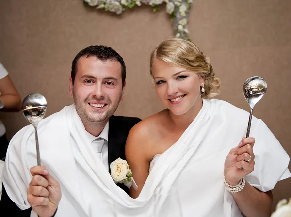 Hochzeit im Freien Porträts — Stockfoto