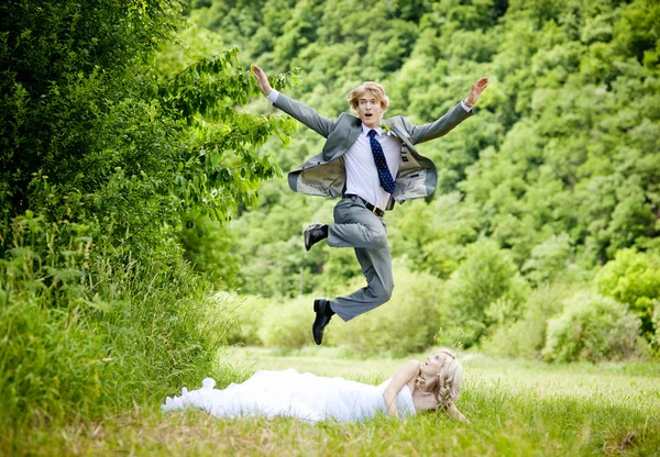 Beautiful wedding couple — Stock Photo, Image