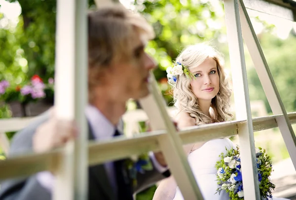 美しい結婚式のカップル — ストック写真