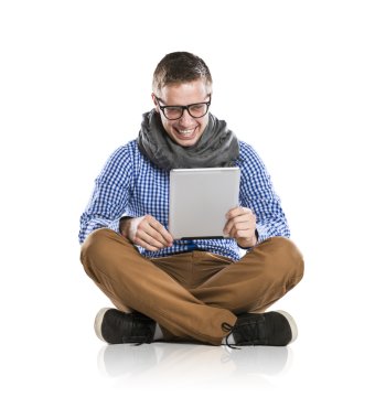 Tabletli genç adam.