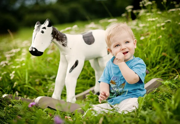 Familjen på gården — Stockfoto