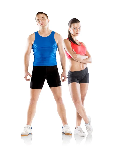 Atletisk man och kvinna — Stockfoto