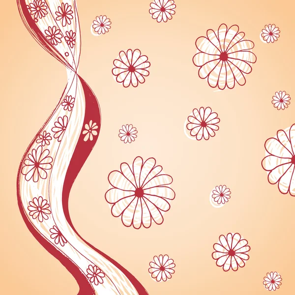 Spring summer floral illustration — Stock Vector