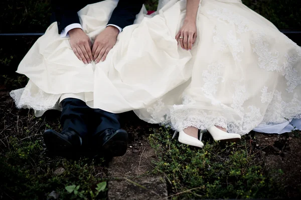 Pieds de mariage — Photo