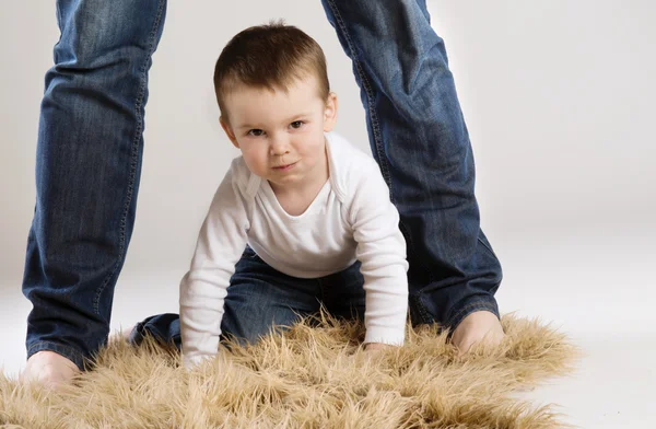 Pai e filho felizes — Fotografia de Stock