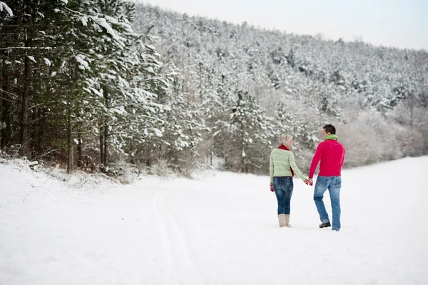 Paar im Winter — Stockfoto