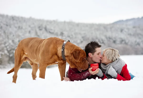 Coppia in inverno — Foto Stock