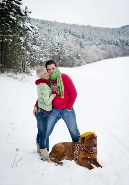 Pareja en invierno — Foto de Stock