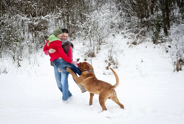 Coppia in inverno — Foto Stock