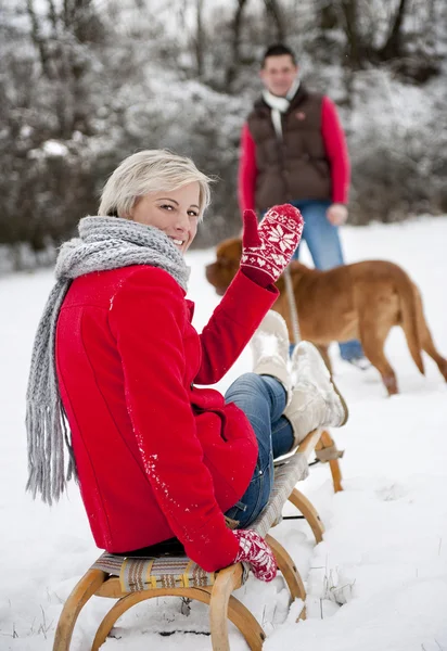 Couple in winter — Stock Photo, Image