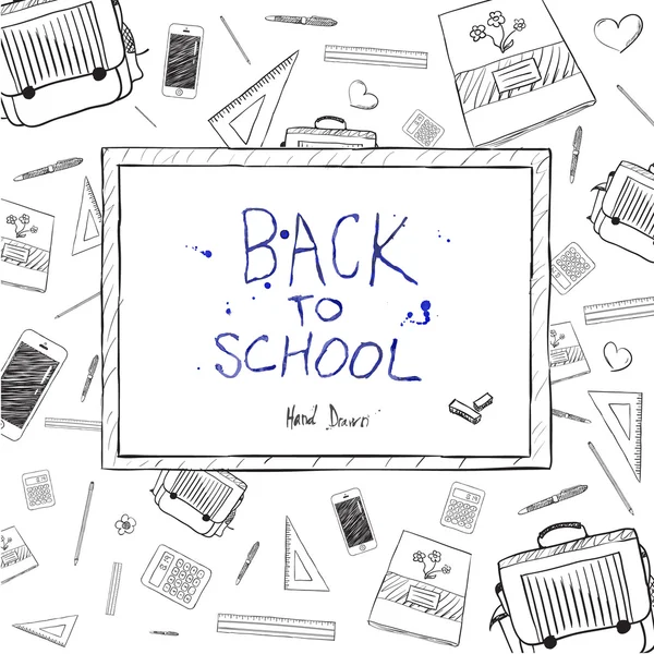 Back to school supplies — Stock Vector