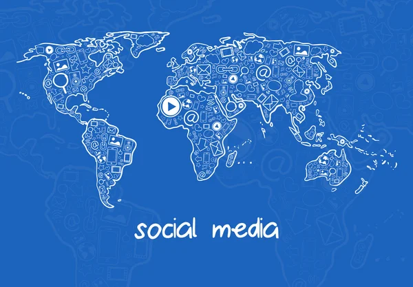 ソーシャル メディアの図 — ストックベクタ