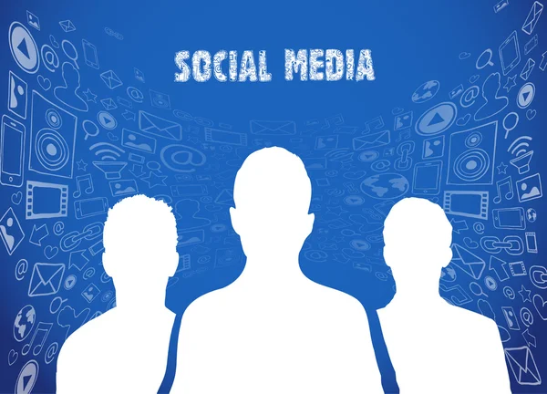 Sociální média ilustrace — Stockový vektor