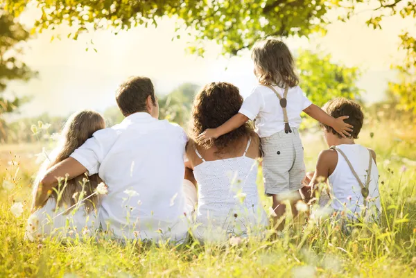 Gelukkige familie Stockfoto