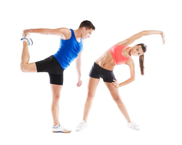 Athletic man and woman — Stock Photo, Image