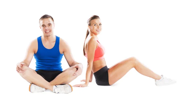 Athletic man and woman — Stock Photo, Image