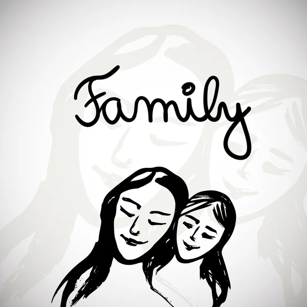 Rodinná ilustrace — Stockový vektor